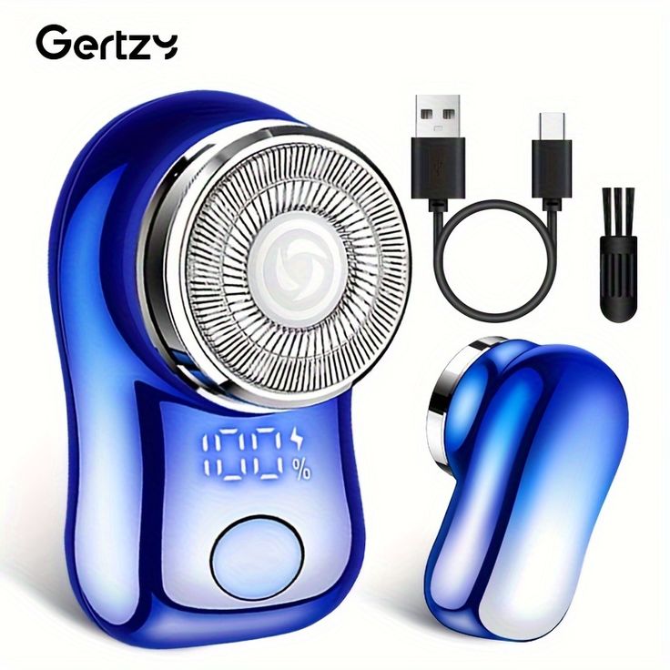 Mbzoey Mini Electric Foil Shaver for Men – Portable USB Rechargeable Travel Razor with LED Battery Display